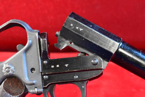 MON JUL 21, VERY RARE ayf42 ERMA KAMPF PISTOLE Z, WITH ULTRA RARE SHOULDER STOCK, RARE RIFLED FLARE/GRENADE LAUNCHING FLARE PISTOL - Image 6