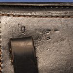 H-376 gfg-Carl Hepting & Co. 1944 Dated Black Leather Luger Holster ULTRA RARE