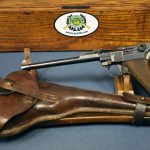 SOLD - SCARCE GERMAN WW1 1917 DWM LP.08 ARTILLERY LUGER....MINT FULL RIG....MATCHING STOCK!