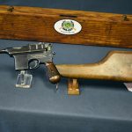 SOLD VERY SCARCE NAZI ISSUE ASTRA 900 PISTOL WITH MATCHING # SHOULDER STOCK!.......VERY SHARP AND VERY RARE!