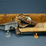 SOLD GERMAN WW1 MAUSER M1896/16 "RED NINE" BROOMHANDLE PISTOL WITH MATCHING STOCK & 1916 HARNESS.......MINT!