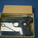SOLD US WW2 COLT 1903 "US PROPERTY" PISTOL..... STILL IN THE BOX... SHIPPED DEC, 1944....COLT LETTER TOO!