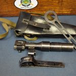 SOLD VERY SCARCE COMPLETE GERMAN WW2 ISSUE GRENADE LAUNCHER FOR THE K98k RIFLE....WITH CASE....1942 PRODUCTION