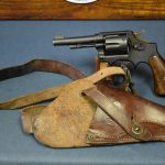 SOLD US NAVY ISSUED SMITH & WESSON VICTORY REVOLVER & USN BOYT 43 SHOULDER HOLSTER.......MINT CRISP!