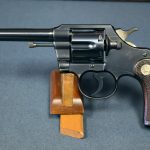 SOLD COLT OFFICIAL POLICE REVOLVER 5 INCH BARREL...WITH COLT LETTER.......SHIPPED SEPT, 1940 TO DUPONT FACTORY IN DELAWARE