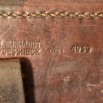 H-382 1939 R.EHRHARDT POESSNECK Brown Leather Hardshell German Luger Holster.... nice!