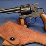 SOLD LATE PRODUCTION JAN, 1945 US NAVY ISSUED SMITH & WESSON VICTORY REVOLVER & VERY RARE CRAIGHEAD 1943 HALF FLAP HOLSTER.....NICE!