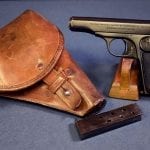 SOLD   EXCEPTIONAL JAPANESE WW2 FN MODEL 1910 PISTOL..... RARE KANJI MARKED......FULL RIG WITH FANTASTIC JAPANESE HOLSTER.....MINT CRISP & STUNNING!!!