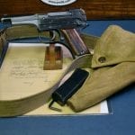 SOLD JAPANESE WW2 TYPE 94 NAMBU PISTOL.... DEC, 1944 PRODUCTION....2 MATCHING MAGS & HOLSTER, ROD & BELT.....MINT!!! & EVEN CAPTURE PAPERS!!!