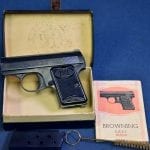SOLD SCARCE EARLY 1953-54 FN "BABY BROWNING" PISTOL.......NEW IN BOX........NOT A BROWNING......STILL WITH ALL THE GIBLETS