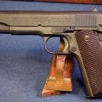 SOLD EXCEPTIONAL PRE WW2 COLT 1911A1 US ARMY PISTOL... OCT, 1941 PRODUCTION...ROBERT SEARS INSPECTED.....DOCUMENTED B-17 PILOT CARRIED...MINT CRISP!