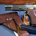 Sold NAZI TANGENT SIGHT HIGH POWER PISTOL.....WaA140 PROOFED....FULL RIG......VERY  SHARP!!!