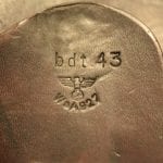 H-426... bdt 43  coded.... Salewa Lederwarenfabrik GmbH 1943 Nazi Hi-Power Brown Leather  Softshell Holster