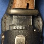 cof 43 Coded (Carl Eickhorn) K98k MATCHING BAYONET WITH FROG......CRISP!