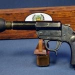SOLD VERY RARE 1941 WALTHER KAMPF PISTOLE Z.....RARE RIFLED FLARE/GRENADE LAUNCHING FLARE PISTOL WITH GRENADE!