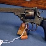 SOLD BRITISH WW1 ISSUED 1917 WEBLEY MARK VI REVOLVER........CUT FOR .45 ACP