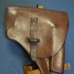 H-702 ITALIAN WW2 BROWN OFFICERS HOLSTER FOR THE 1934 BERETTA