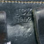 SOLD H-822... gcx Karl Brettschneider 1942 Black Leather P38 Holster .... nice!
