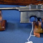 sold WWI GERMAN ARMY ISSUE MAUSER 1896/12 “BROOMHANDLE” PISTOL….. 7.63 m/m…..VERY SHARP!