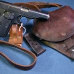 SOLD JAPANESE WW2 FN MODEL 1910 PISTOL….. RARE KANJI MARKED……FULL RIG WITH FANTASTIC JAPANESE HOLSTER & STRAP!!!