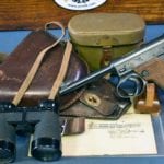 SOLD US ARMY NURSE 2nd Lt. FLORENCE ROTERINGN'S WAR TROPHY JAPANESE TYPE 14 NAMBU RIG & BINOCULARS.....DOCUMENTED!!!