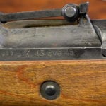 SOLD RARE QVE45 (BERLIN LUBECKER) K.43 SEMIAUTO RIFLE……ALL THE GIBLETS STILL IN THE BUTT…..RARE MILLED COVER……MINT!