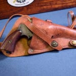 SOLD US NAVY MARKED SMITH & WESSON VICTORY REVOLVER & USN BOYT 43 SHOULDER HOLSTER....WITH SMITH LETTER TOO!!!