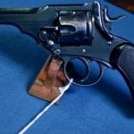 SOLD 1914 BRITISH ARMY ISSUED WEBLEY MARK V .455 SERVICE REVOLVER......UNIT MARKED TO "THE KING'S AFRICAN RIFLES"....MATCHING AND VERY SHARP!!!