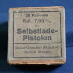 SOLD EXTREMELY RARE FULL BOX OF 1930'S PRE WW2 GERMAN GECO 7.65 (.32 AUTO) AMMUNITION......IMPOSSIBLE TO FIND!!!