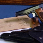 SOLD VERY SCARCE AND INTERESTING GERMAN WW2 KOMMER MODEL 4 PISTOL......VET BRING BACK WITH CAPTURE PAPERS...MINT!!!