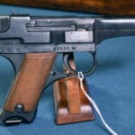 SOLD JAPANESE WW2 TYPE 94 PISTOL….20.3 date (MARCH, 1945) VERY LATE WAR PRODUCTION “SQUARE BACK” VARIANT……VERY SHARP!!!