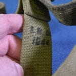 SOLD SCARCE BM CO. 1944 KHAKI CANVAS SLING FOR THE M1 GARAND RIFLE