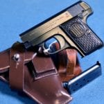 SOLD CZECH 1944 DATED DUO 6.35 CALIBER PISTOL………MINT NEW AND VERY CUTE!!! FULL RIG WITH ERSATZ HOLSTER!!!!