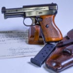 SOLD MAUSER MODEL 1934 PISTOL…….SCARCE GERMAN ARMY WAFFENAMTED……..MINT FULL RIG WITH CAPTURE PAPERS!!!