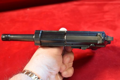 SOLD MON OCT 20, ULTRA RARE FN FRAME SPREEWERKE cyq P.38 PISTOL….”x” BLOCK ASSEMBLED WITH FN e/140 FRAME, cyq RARITY! - Image 11