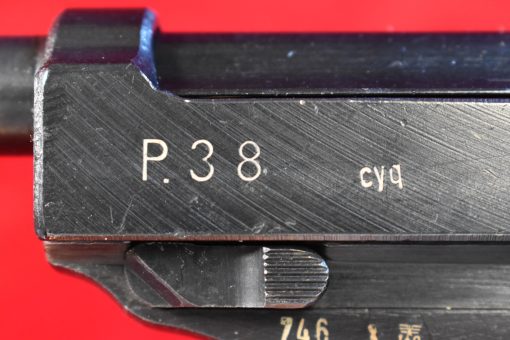SOLD MON OCT 20, ULTRA RARE FN FRAME SPREEWERKE cyq P.38 PISTOL….”x” BLOCK ASSEMBLED WITH FN e/140 FRAME, cyq RARITY! - Image 4