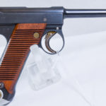 SOLD 11-21 EXQUISITE MINT CRISP EARLY PRODUCTION 5.9 date (SEPT,1930) TOKYO ARSENAL TYPE 14 NAMBU PISTOL, STILL WITH MATCHING MAGAZINE! JUST STUNNING!