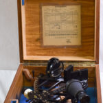 SOLD TUES 12-17 RARE 1944 GERMAN KRIEGSMARINE “EAGLE/M” NAZI NAVY C. PLATH HIGH GRADE SEXTANT IN TRANSIT CHEST, MATCHING WITH 1948 CUSTOMS PAPERS FROM KIEL!