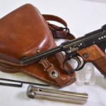 SOLD THUR FEB 6, EXCEPTIONAL EARLY LARGE TRIGGERGUARD 16.1 DATE (Jan, 1941) TYPE 14 NAGOYA NAMBU PISTOL, 1 MATCHING MAG MINT FULL RIG!
