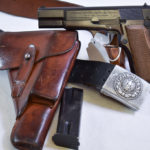 SOLD, NAZI OCCUPATION FN HIGH POWER PISTOL, FIXED SIGHT, 1943 PRODUCTION, MINT FULL RIG!