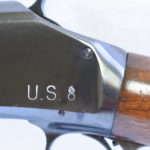 SOLD EXCEPTIONAL US WW2 WINCHESTER MODEL 97 TRENCH GUN, 1942 PRODUCTION, WB CARTOUCHE, MINT CRISP!