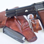 SOLD  OUTSTANDING NAZI OCCUPATION, JUNE, 1941  WaA103 TANGENT SIGHT FN HIGH POWER PISTOL, MINT CRISP FULL RIG!