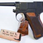 SOLD  SELDOM SEEN ITALIAN ARMY WWI ISSUE MODEL 1910 GLISENTI PISTOL, WITH ORIGINAL 1916 DATED AMMO!