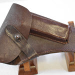 SOLD GERMAN WW2 ERSATZ LEATHER HOLSTER FOR THE WALTHER PP, MAUSER HSc, SAUER 38h, CIRCA 1941, MINT!