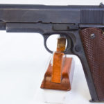 SOLD SCARCE VERY EARLY MAY,1943 PRODUCTION ITHACA 1911A1 U.S. ARMY SERVICE PISTOL, DULITE FINISH & EARLY FEATURES, VERY SHARP!