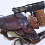 SOLD SCARCE MAUSER MODEL 1910/34 6.35mm PISTOL IN A JAPANESE WW2 ERA HOLSTER WITH SHOULDER STRAP, AWESOME RIG!