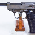 SOLD, EXCEPTIONAL byf 44 P.38 PISTOL, "e" BLOCK, VERY DISTINCTIVE DUAL TONE FINISH, MINT CRISP!