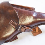 SOLD, GERMAN WWI LIGHT BROWN 1917 DATED LUGER HOLSTER, MINT CRISP!