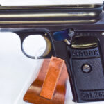 SOLD, EXCEEDINGLY RARE & EXQUISITE J.P. SAUER MODEL 1926 “EXPORT MODEL” 7.65MM PISTOL, ”THE MISSING LINK”