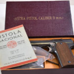 SOLD  OUTSTANDING 1937 ASTRA MODELO 400 SPANISH ARMY SERVICE PISTOL, NEW IN BOX CONDITION WITH ALL THE GIBLETS!